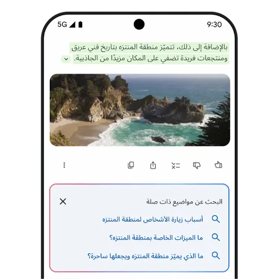 صورة لميزة التحقّق في Gemini