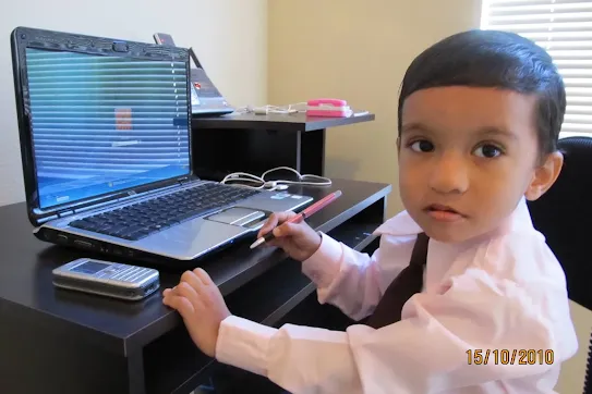 A young Gautam, learning the ropes of developing games.