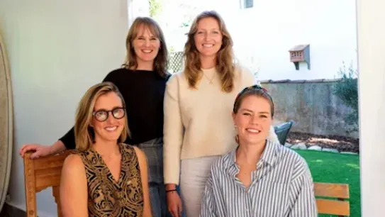 Sarah Pinner (cofounder, top left), Kate Sanner (cofounder and CEO, bottom right), Celine Lightfoot, (cofounder and CTO top right), and Ryan Shand (former COO)