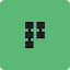 A minimalist black icon on a green square background with rounded corners. The icon features five small squares connected by short vertical and horizontal lines, resembling a data flowchart or a segment of a blockchain. This visual symbolizes the structured approach to protecting and verifying the integrity of AI training data.