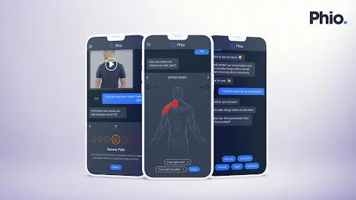 Image of a smartphone featuring the Phio app dashboard