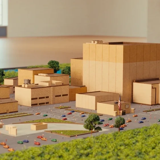 A thumbnail image of a model of industrial buildings.