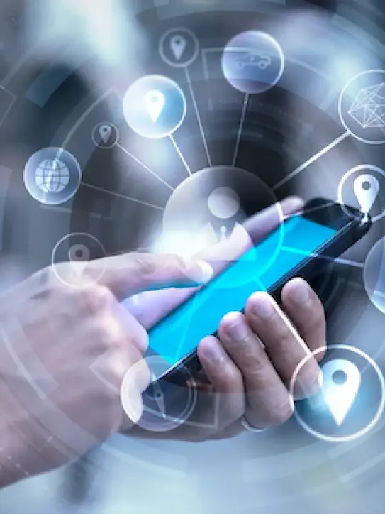 Phone and projection of running apps  Smartphone und Projektionen laufender Apps