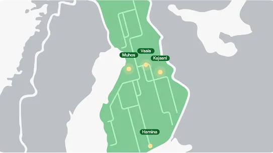 Finland locations map