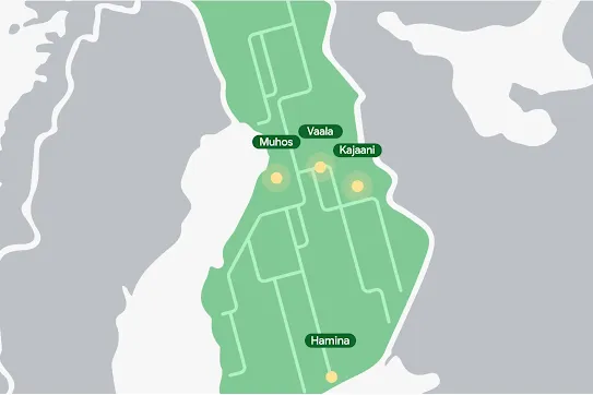 Finland locations map