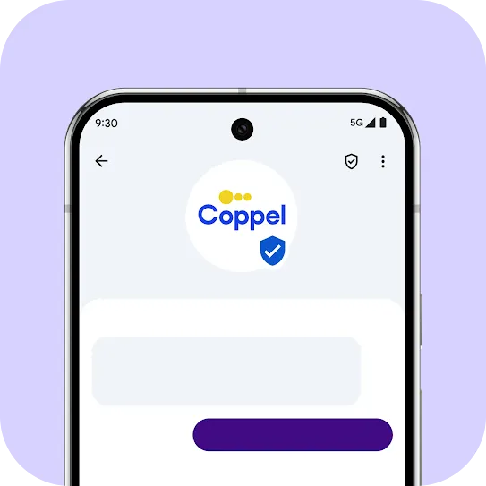 Coppell logo on phone UI
