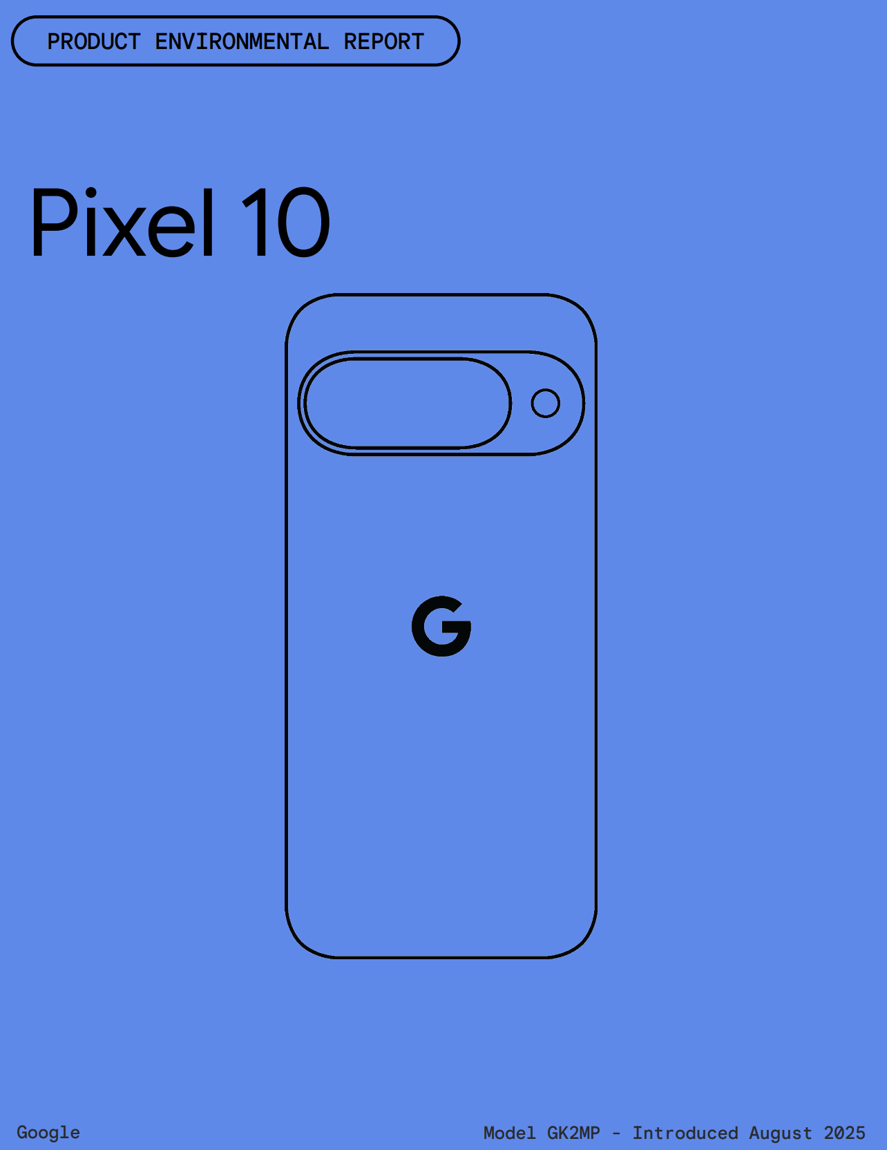 Cover image of Google Pixel 10 Product Environmental Report