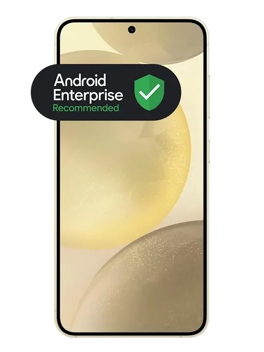Samsung Galaxy s24 with Android Enterprise Recommended Badge