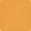 A stylized line graph on an orange background with a light-colored grid. The line trends sharply upward from left to right, with circular data points marking consistent growth milestones. The image serves as a visual metaphor for how AI acts as a productivity engine to accelerate economic and industrial performance.