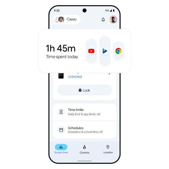 Phone image with screen-time results. 