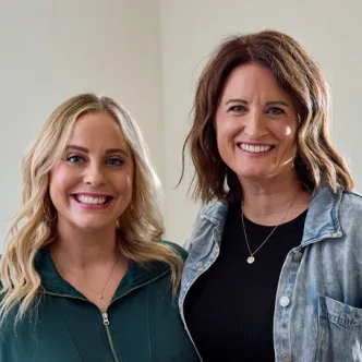 A photograph of Sarah Autry, co-owner and Creative Director of Duncan & Stone Paper Co., a stationery and keepsake journal brand based in Fayetteville, Arkansas.