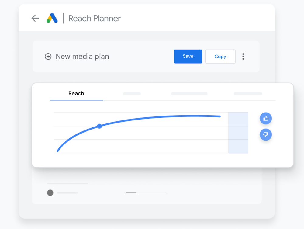 User interface showing how to save a new plan within Reach Planner.