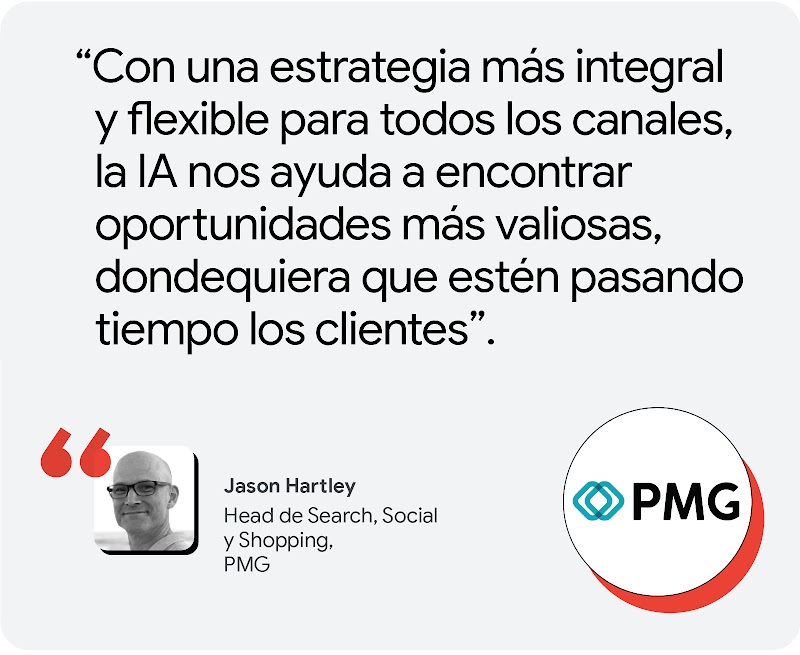 Jason Hartly, head de Search, Social y Shopping en PMG: “Con una estrategia más integral y flexible para todos los canales, la IA nos ayuda a encontrar oportunidades más valiosas, dondequiera que estén los clientes”