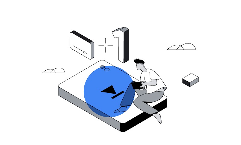 A person with a medium skin tone and a short undercut hairstyle and dressed in casual clothes views a digital advertisement on the internet.