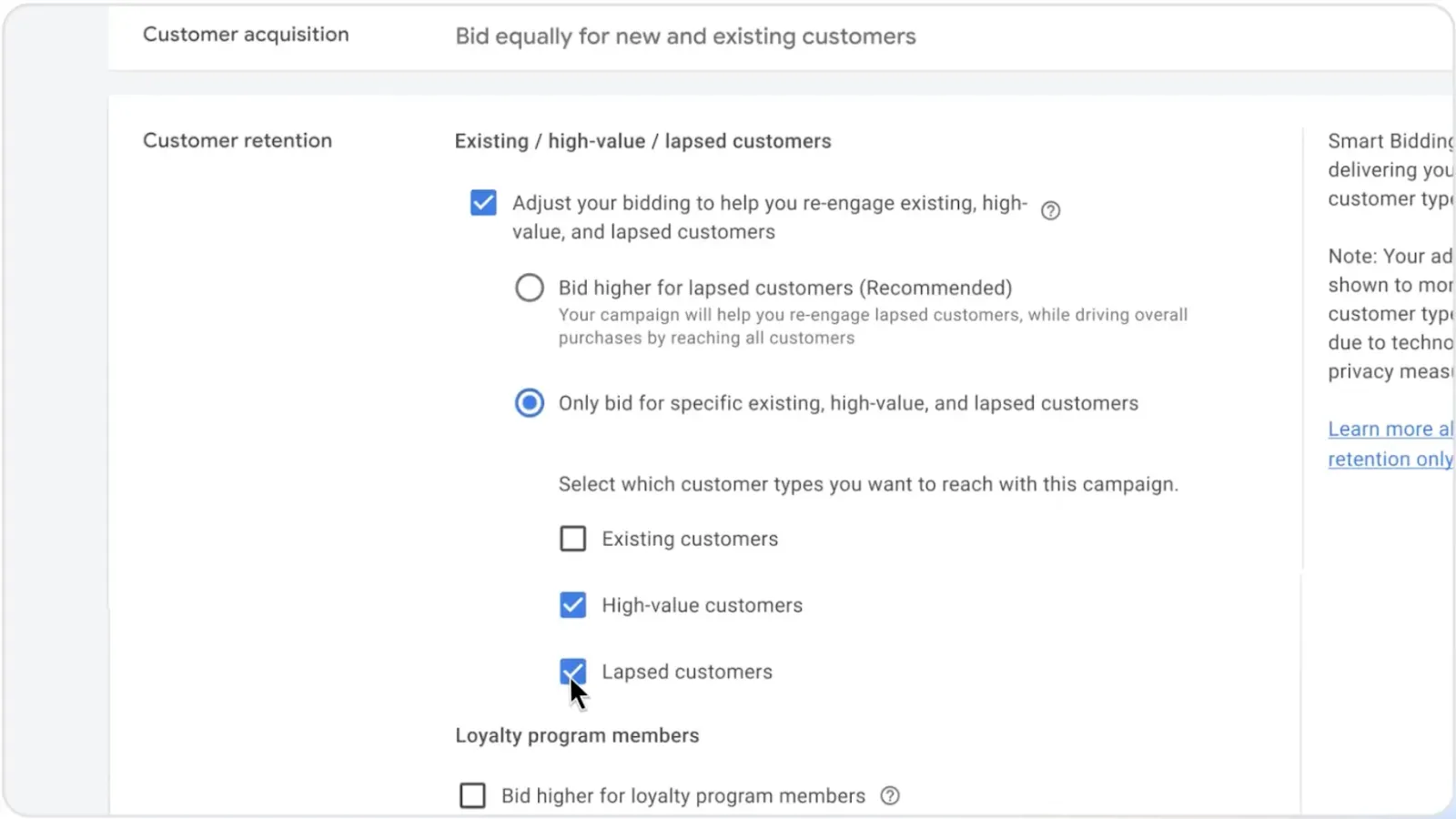 Segmentación de ciclo de vida del cliente en campañas de Google Ads