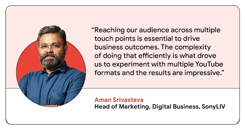 Aman Srivastava, Head of Marketing, Digital Business at SonyLIV, shared that reaching audiences across multiple YouTube touchpoints, including Shorts, CTV, and in-stream, is essential for driving discovery and conversions.