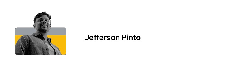 Jefferson Pinto tem sua imagem em preto e branco com fundo amarelo emoldurada.