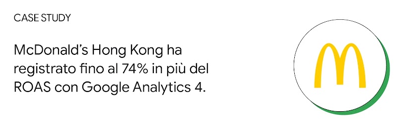 Case study: McDonald’s Hong Kong ha registrato fino al 74% in più del ROAS con Google Analytics 4.