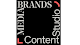 Logo for Media Brands Content Studio where the words MEDIA, BRANDS, STUDIO, and Content form a square frame around a black center. The text is light gray, with small orange-red accents in the corners.