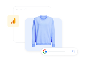 Google 広告で販売されているセーターの商品ページ。