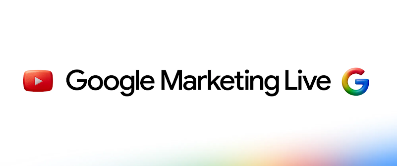 Google Marketing Live logo next to the YouTube and Google G icons