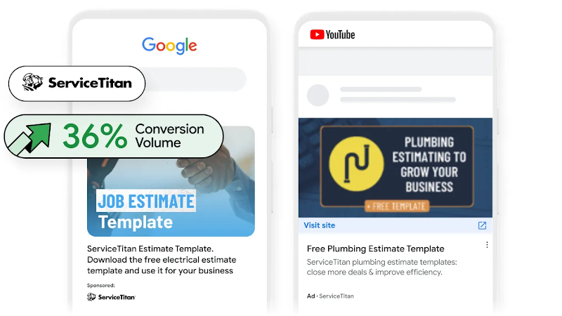 ServiceTitan ads on YouTube and Search