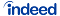 Indeed Corporation logo, blue text with a small curved line above the "i".