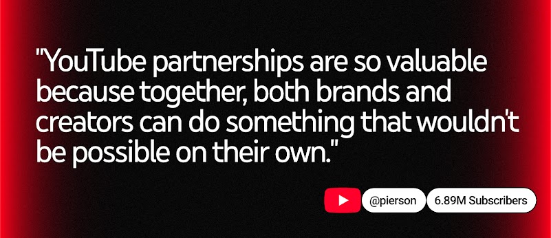 Pierson, a YouTube content creator with 6.89M subscribers, shared at YouTube Brandcast 2025 Sydney that “YouTube partnerships are so valuable because together, both brands and creators can achieve something that wouldn’t be possible on their own.”