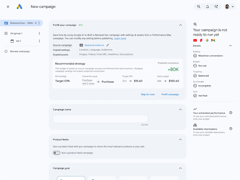 AI-Assisted Demand Gen Campaign Creation image
