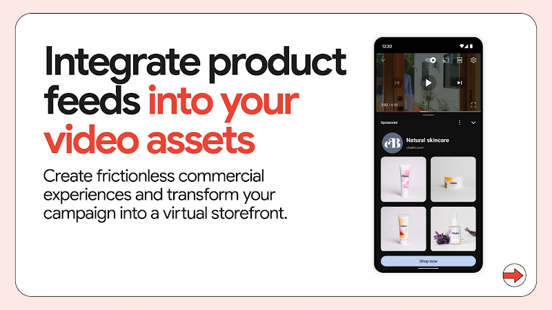 Integrate product feeds into your video assets.