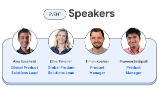 Speaker line up: Alex Sacchetti, Elina Timonen, Praveen Settipalli, Timon Koehler