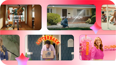 We see several thumbnails from various advertisers including Samsung, Google, Tidy Cat and Dunkin Donuts