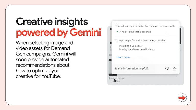 Creative insights powered by Gemini.