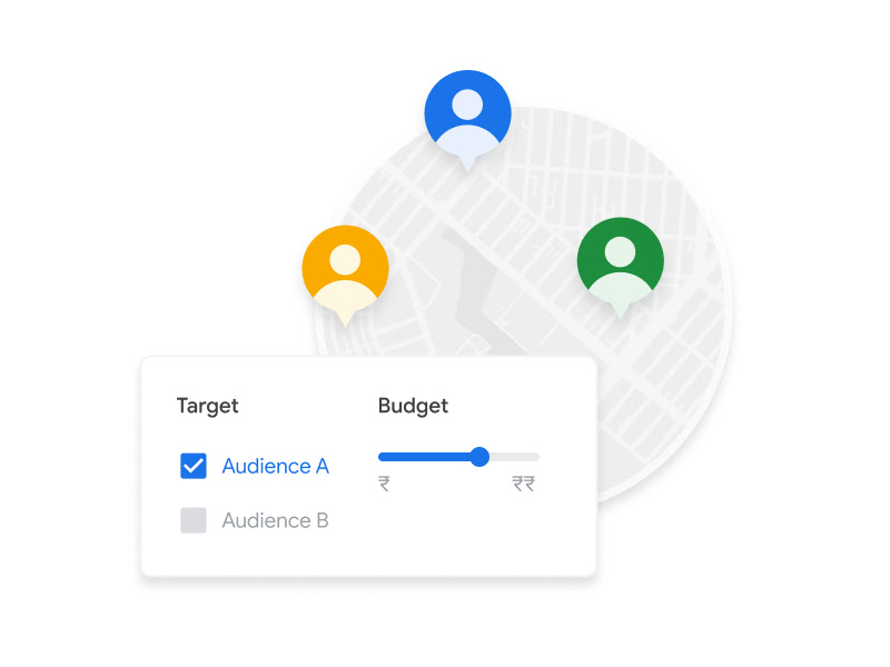 A UI example of target audience and budget setting