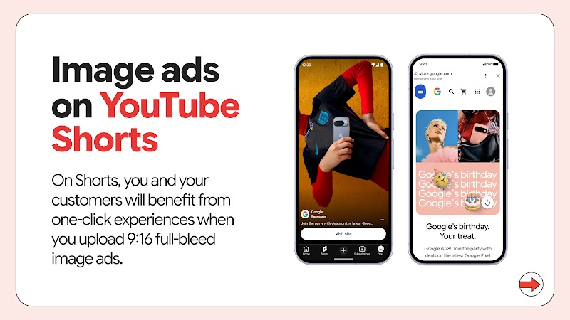 Image ads on YouTube Shorts
