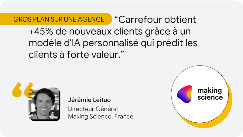Jérémie Leitao, Directeur Général de Making Science partage le succès de son client Carrefour.