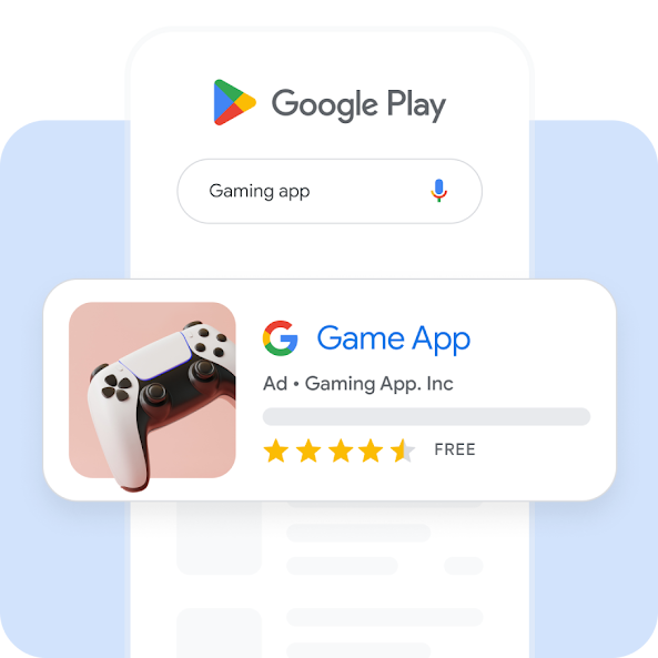 Ad example showing gaming ad on Google Play
