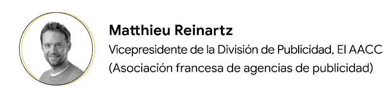 Fotografía del colaborador Mattieu Reinartz, vicepresidente de Publicidad de AACC (asociación francesa de agencias de publicidad)