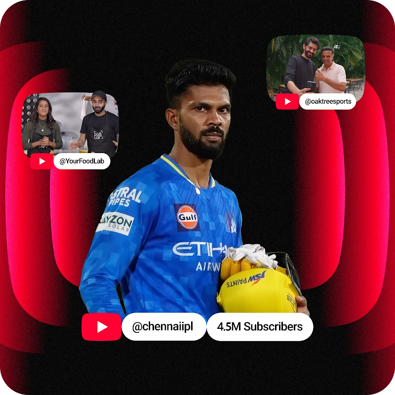 Snapshots of various YT sports and creator channels