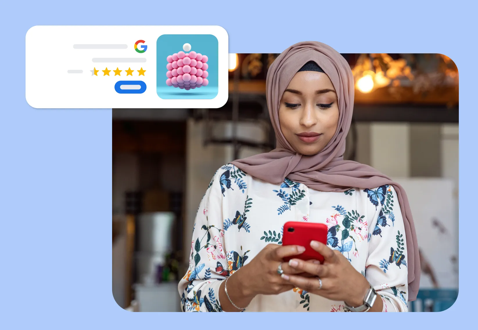 صورة تعرِض عملية بحث عن "تطبيق تعليمي" في "متجر Google Play" مع نتيجة دعائية تم النقر عليها