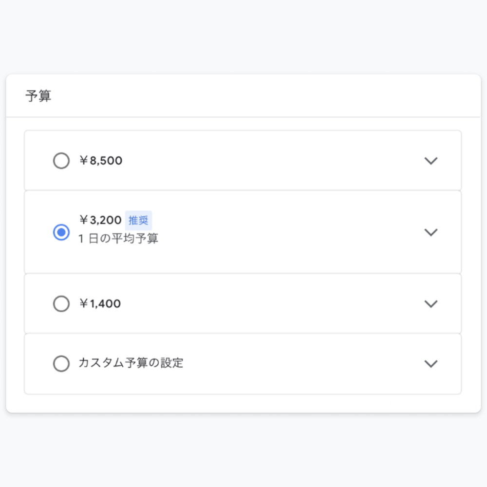 予算を設定する