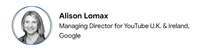 Foto di Alison Lomax, Managing Director for YouTube U.K. & Ireland, Google.