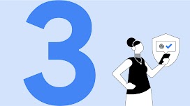 Eine Frau schaut auf ihr Smartphone. Darüber sind Icons zu sehen, die die Aktivierung des Google Consent Modes zeigen. Rechts im Bild steht eine große 3