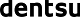 Logo for dentsu, written entirely in lowercase letters using a solid, bold, black sans-serif font.