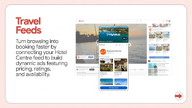YouTube interface showing the Hotel Feeds (Travel Feeds) experience.
