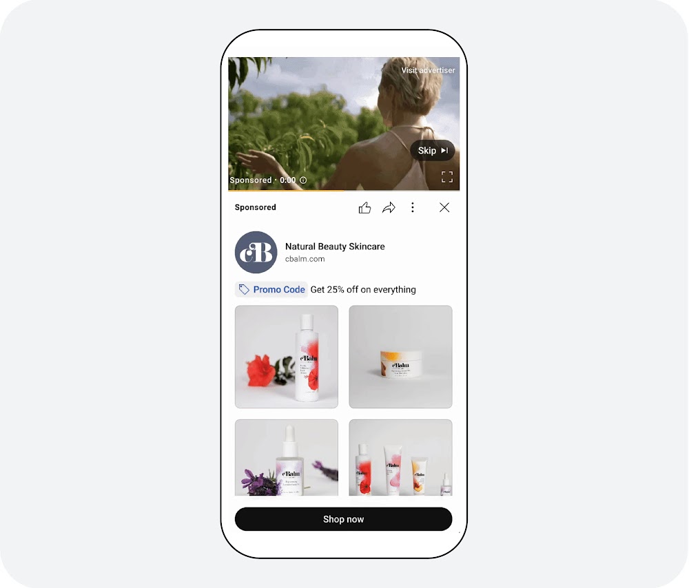 A promotion asset on YouTube showing a 25% off offer.