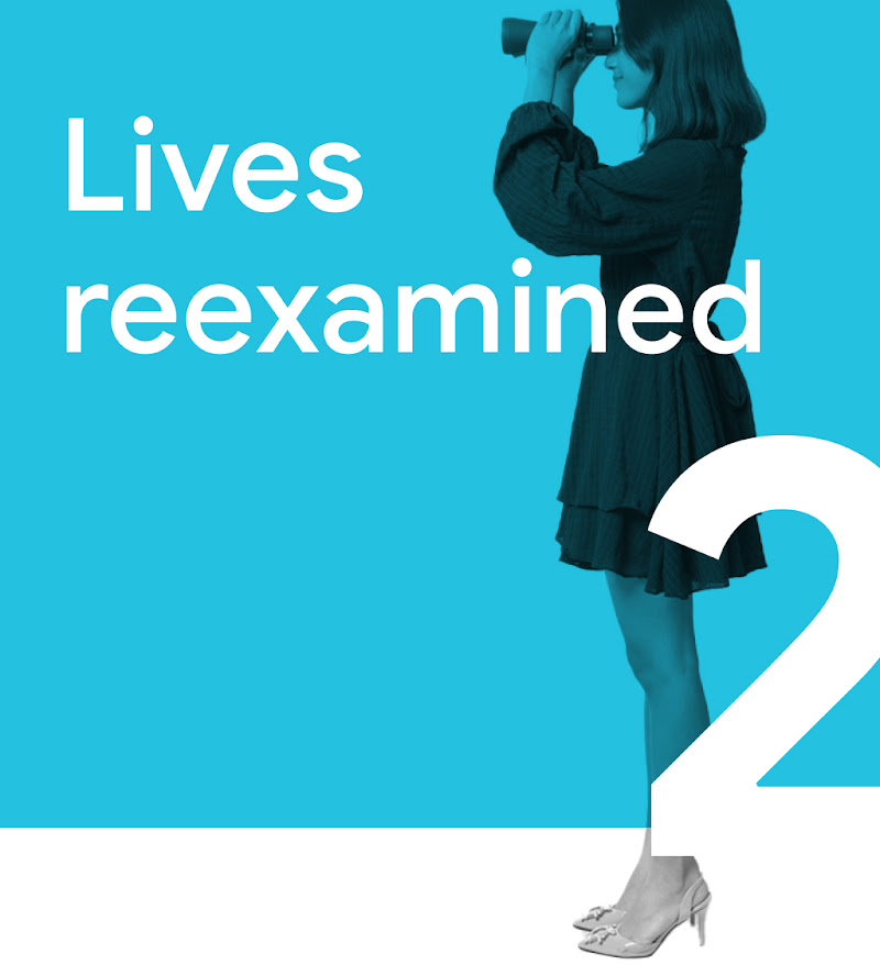 Trend 2: Lives reexamined. A Hong Kong woman looking through a pair of binoculars, representing how people are reevaluating their values and lifestyle amid the pandemic.