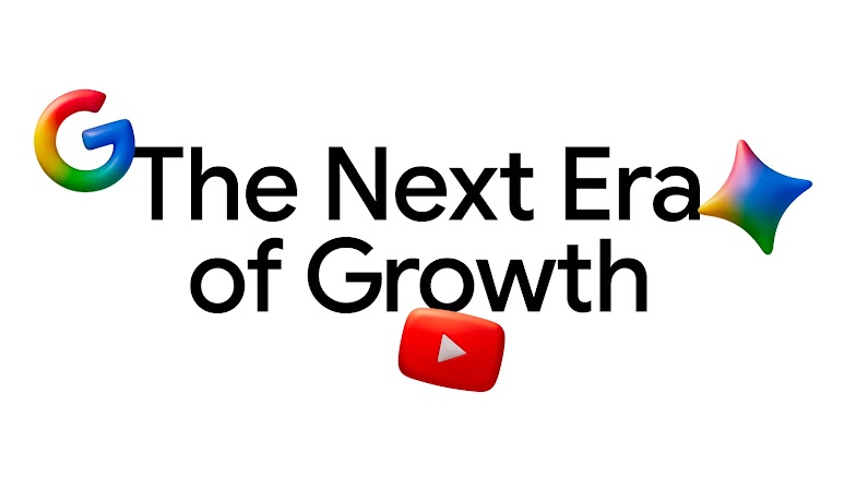 “The Next Era of Growth” appears alongside Google, Gemini and YouTube logos, introducing how AI search, YouTube advertising, agentic commerce, and AI-powered measurement can help marketers unlock growth as consumer behaviour in India evolves.