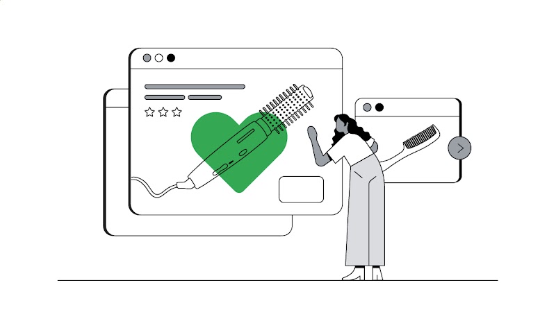 Une femme recherche une brosse-cheveux électrique et l'adore