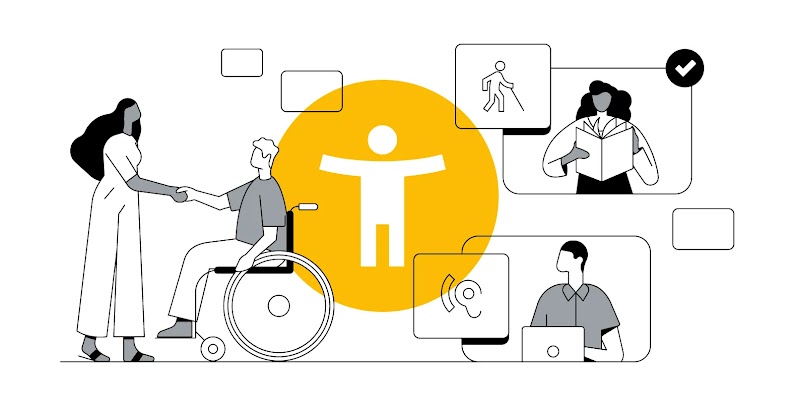 Dieses Bild zeigt, wie wichtig es ist, dass das Thema Barrierefreiheit im Web abteilungsübergreifend umgesetzt wird.